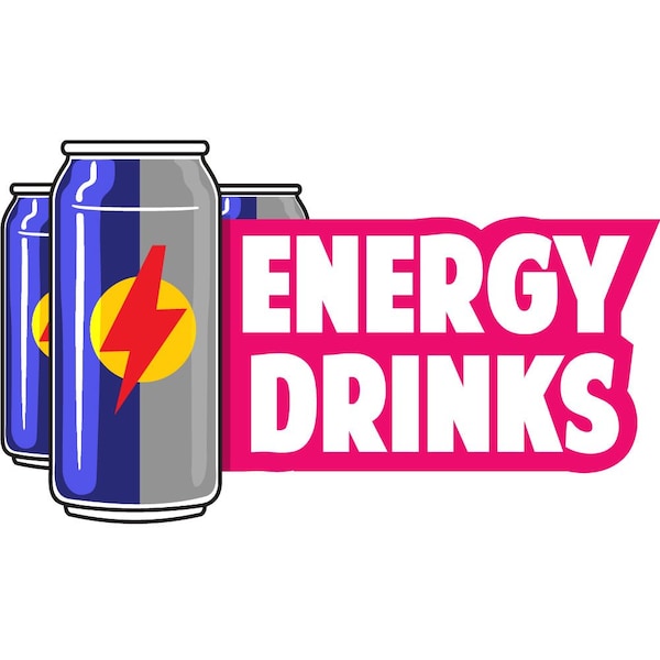 ENERGY DRINKS Concession Decal sign cart trailer stand sticker equipment, D-DC-24-Energy Drinks